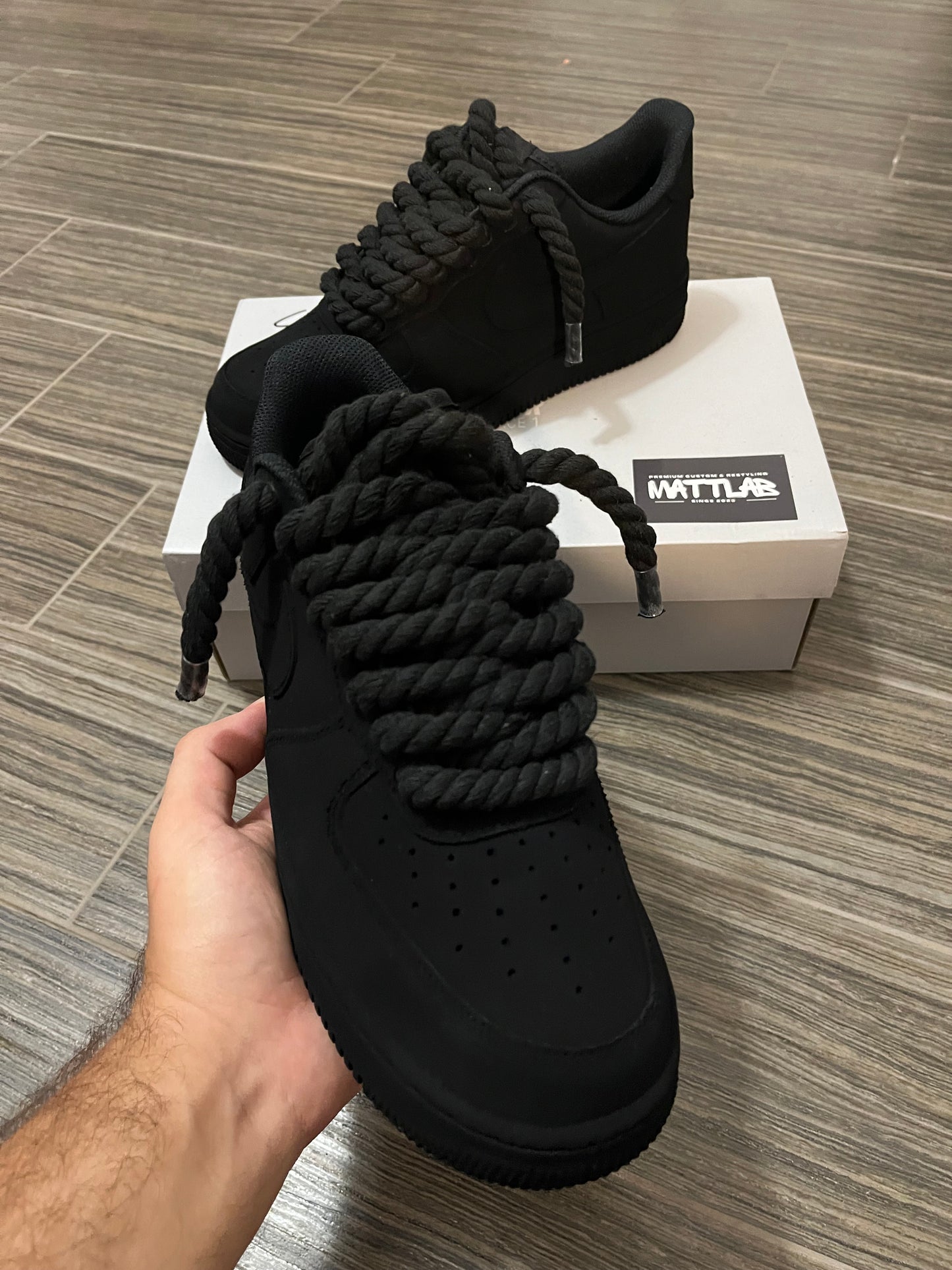 ⚫️ Air Force 1 Custom “VantaBlack Shadow”