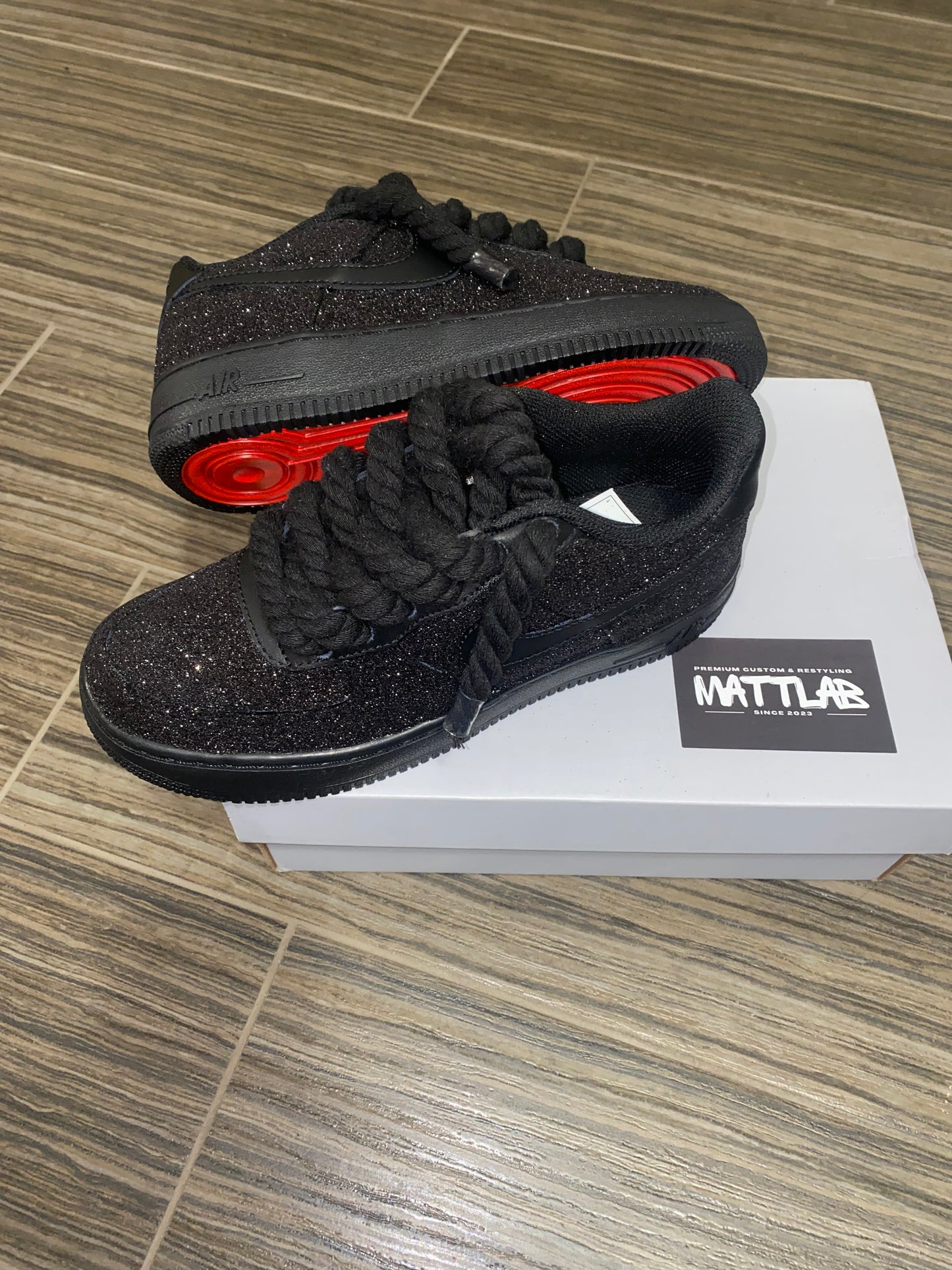 AirForce One Glitter Rope Laces