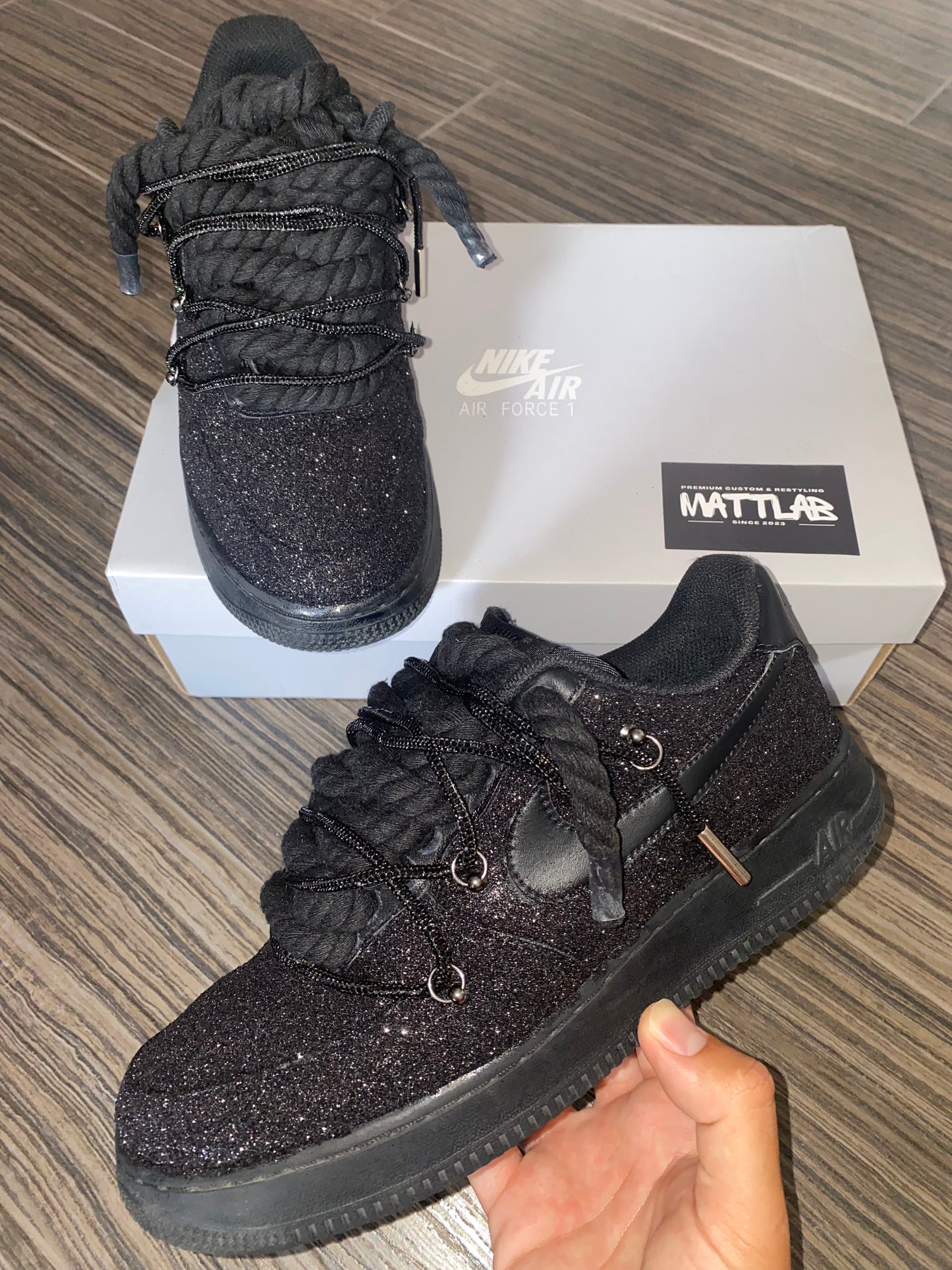 Air Force Glitter Black Edition ✨