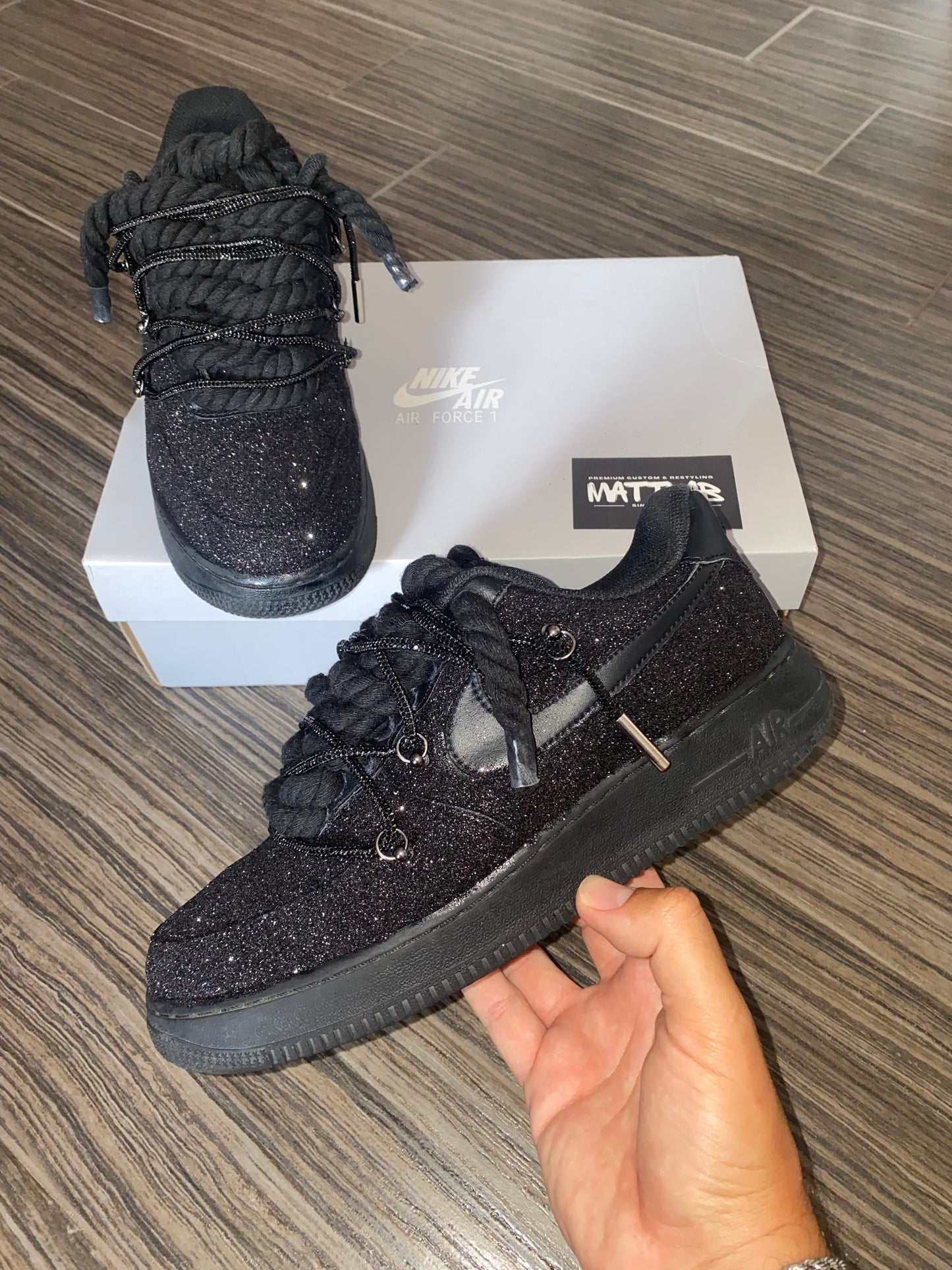 Air Force Glitter Black Edition ✨