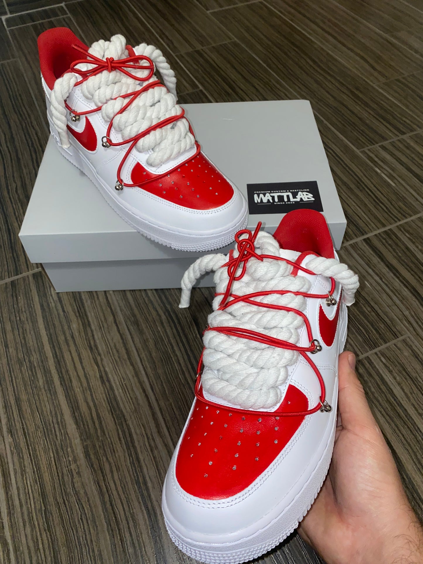 🔴 Air Force 1 Custom “Red Control” ⚪