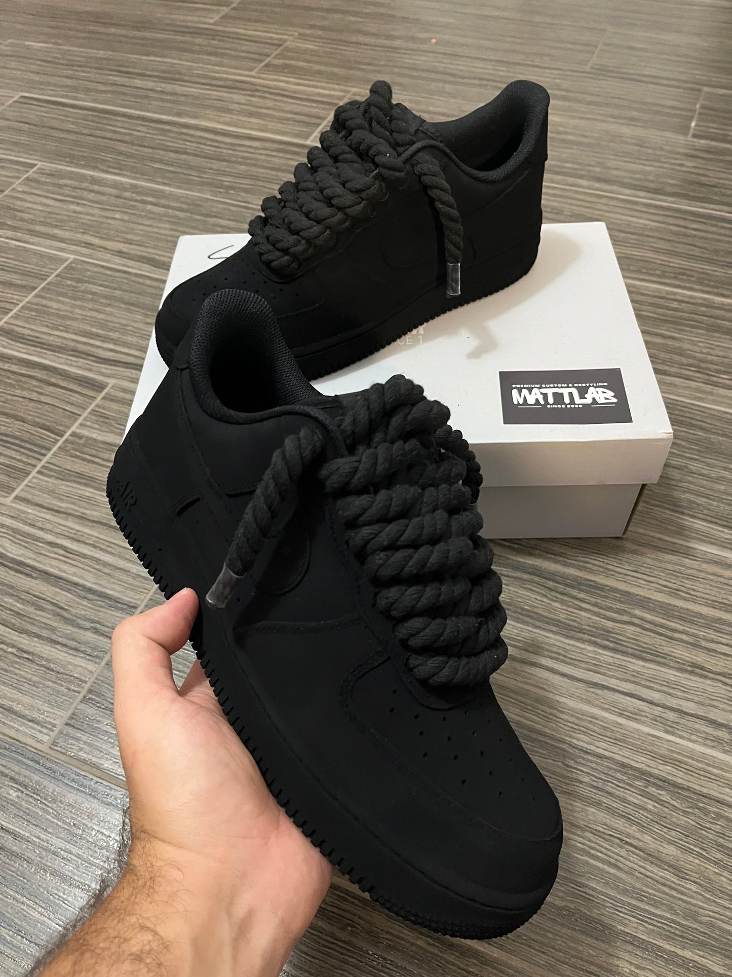 ⚫️ Air Force 1 Custom “VantaBlack Shadow”