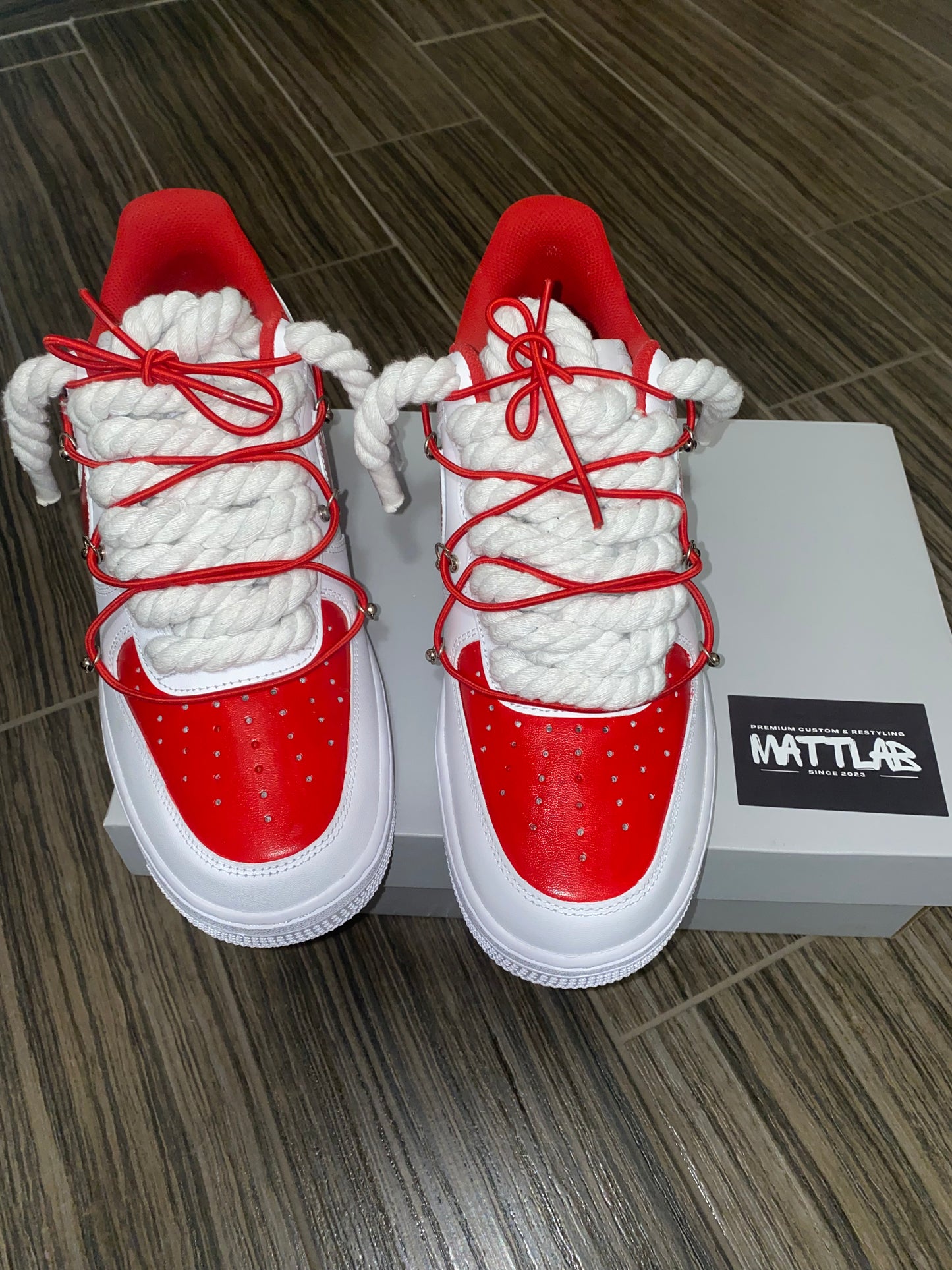 🔴 Air Force 1 Custom “Red Control” ⚪