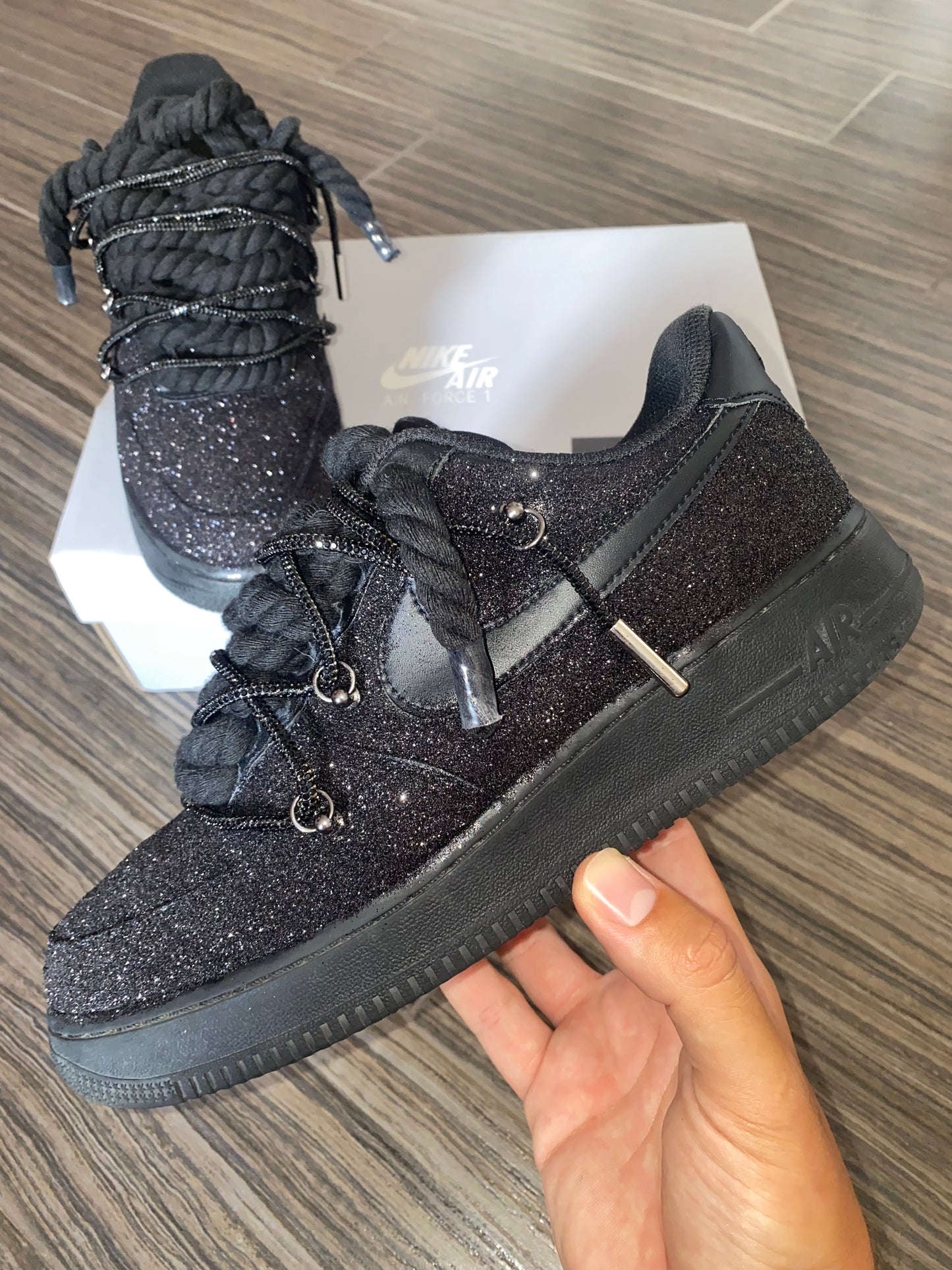 Air Force Glitter Black Edition ✨