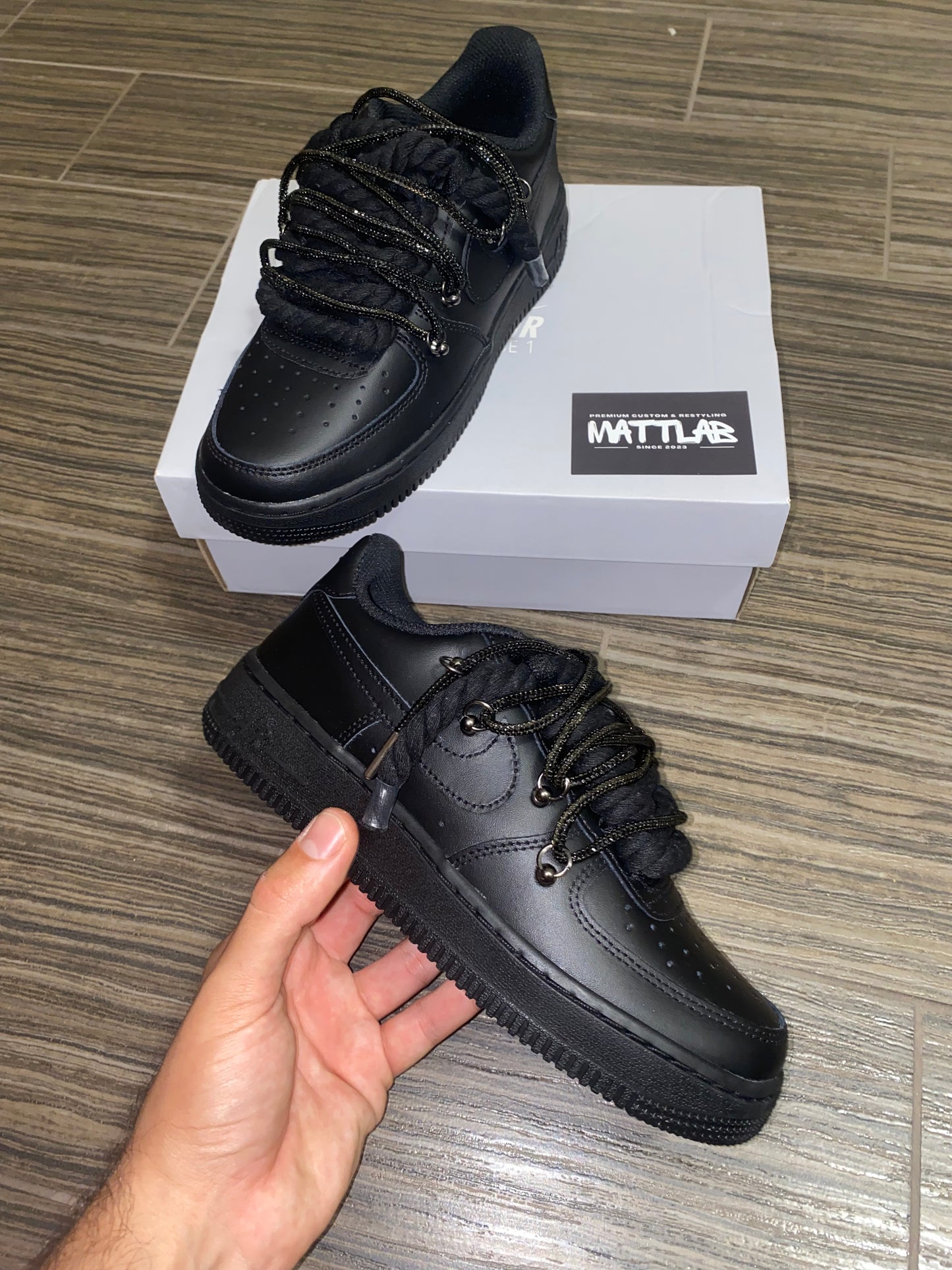 🖤Airforce 1 Custom Black Swarovski 💎✨