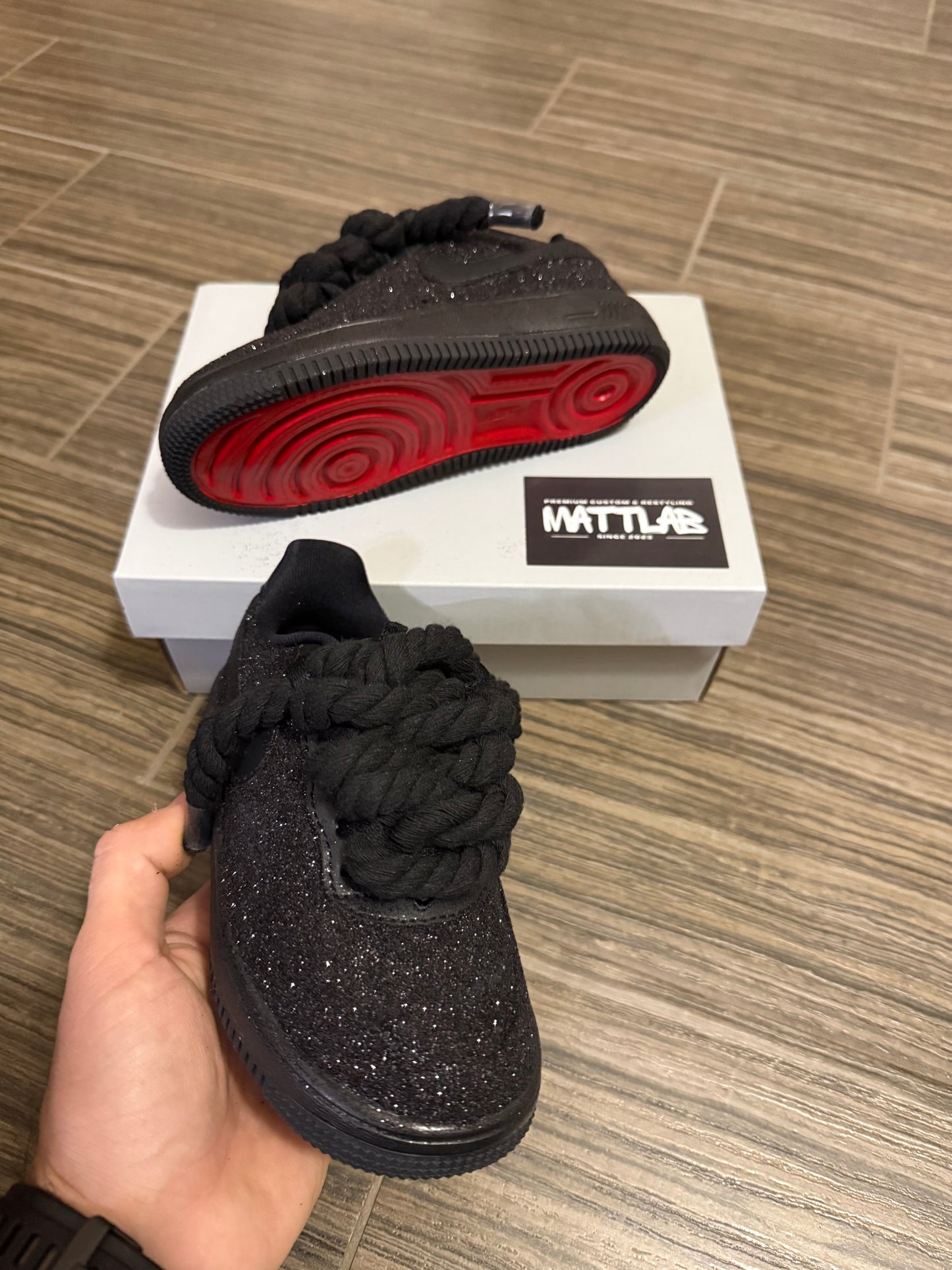 Airforce Glitter Kids Rope Laces