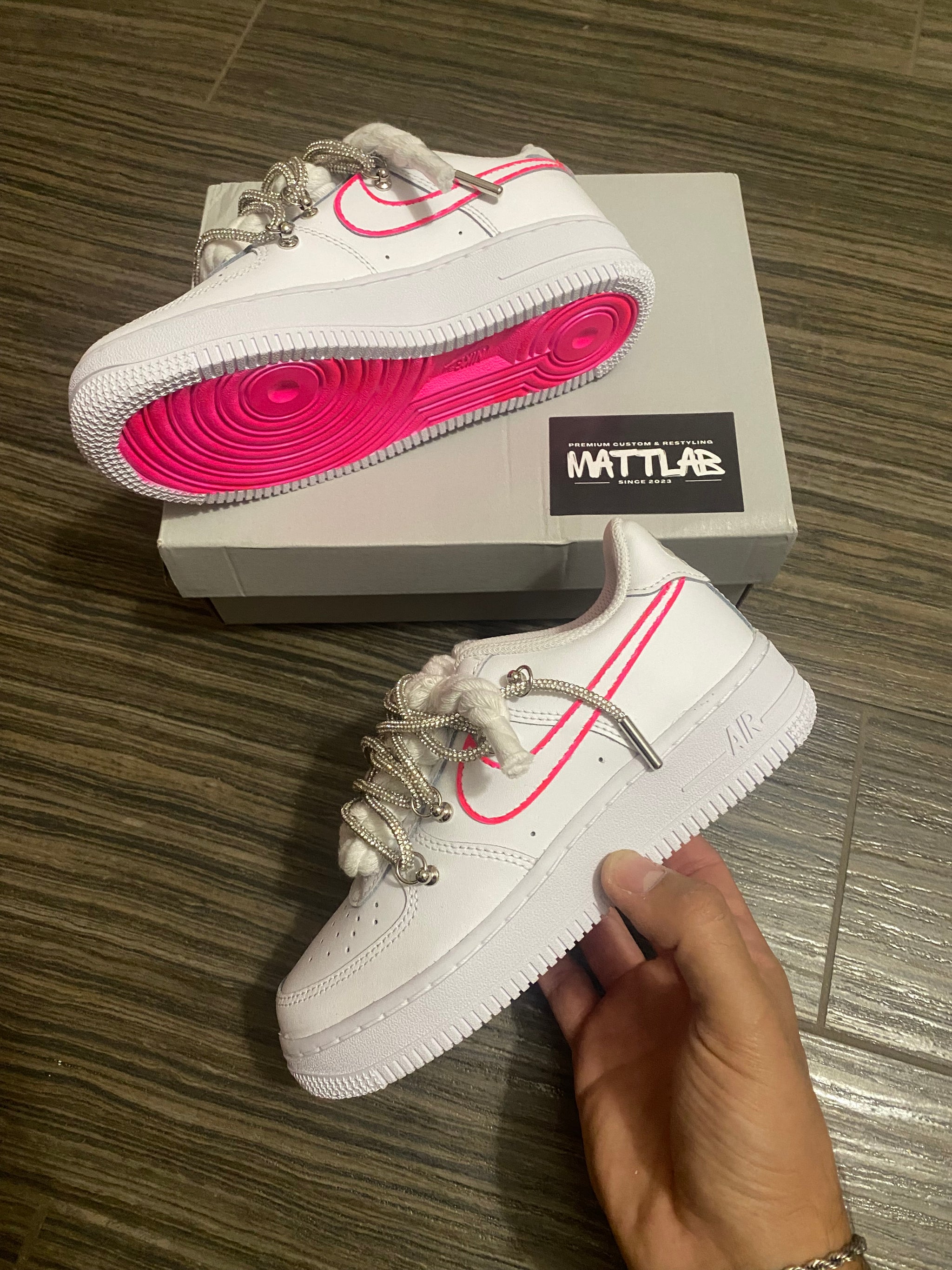 ✨Airforce 1 Swarovski Pink 💖