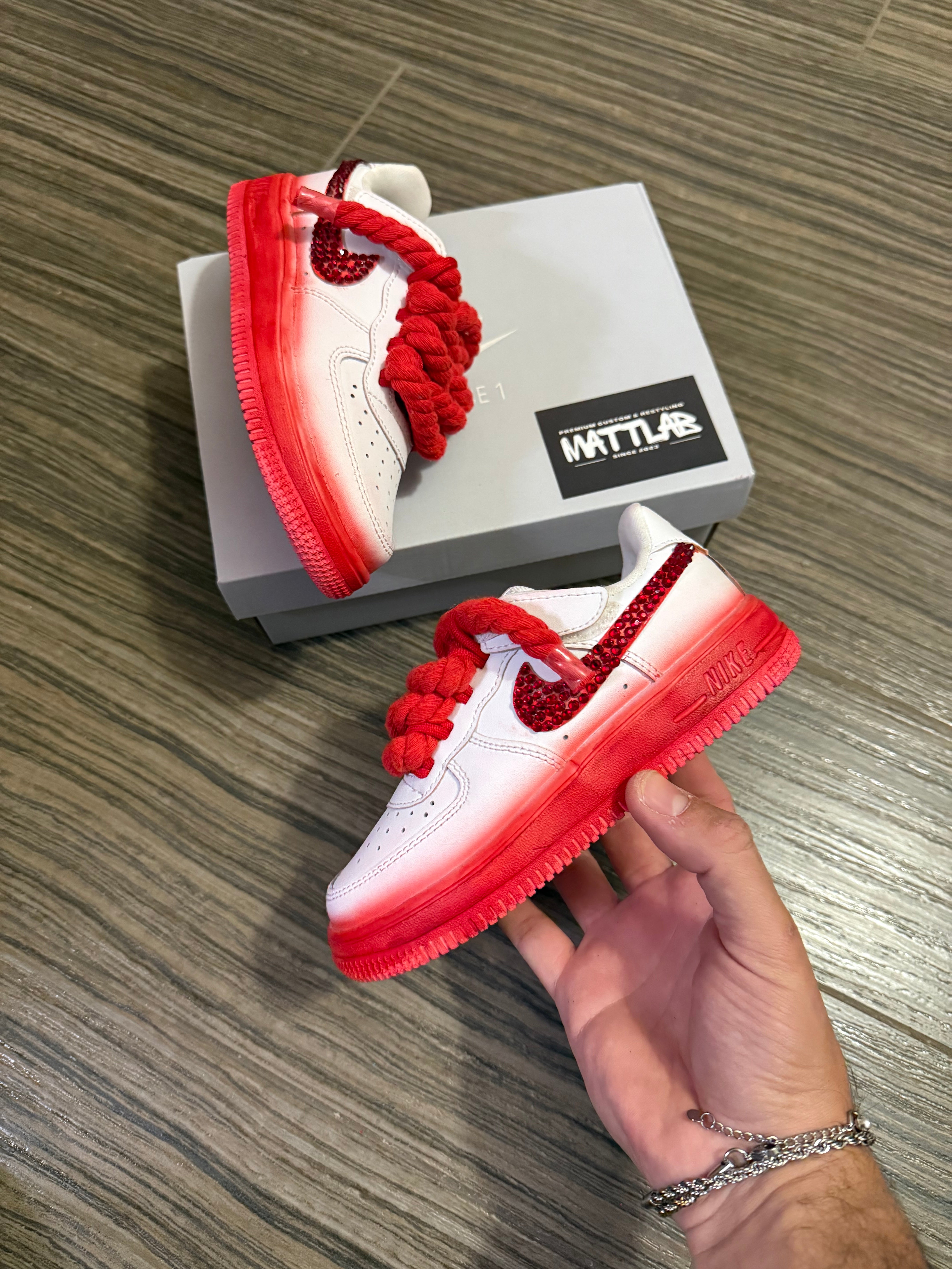 Airforce Kids Diamante Rosso ✨