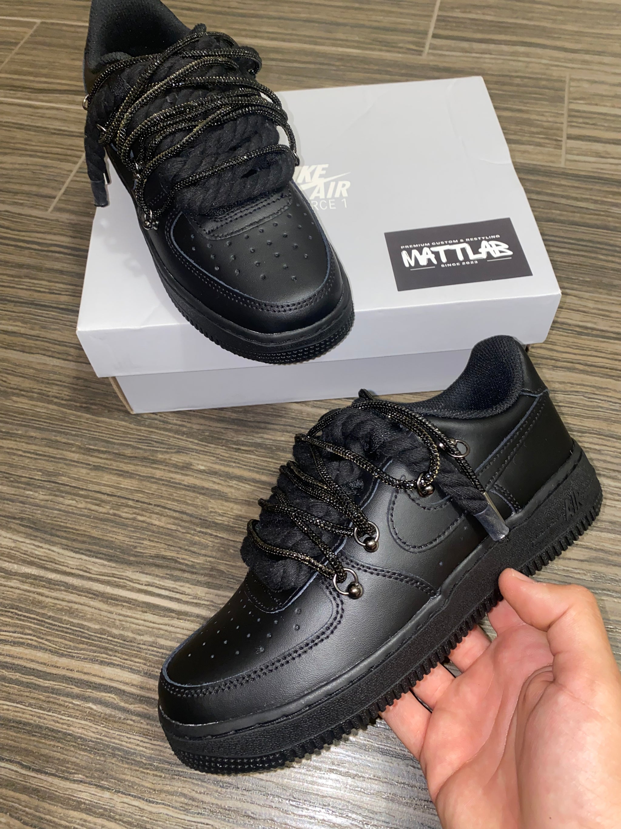 Airforce 1 Custom Black Swarovski 💎✨