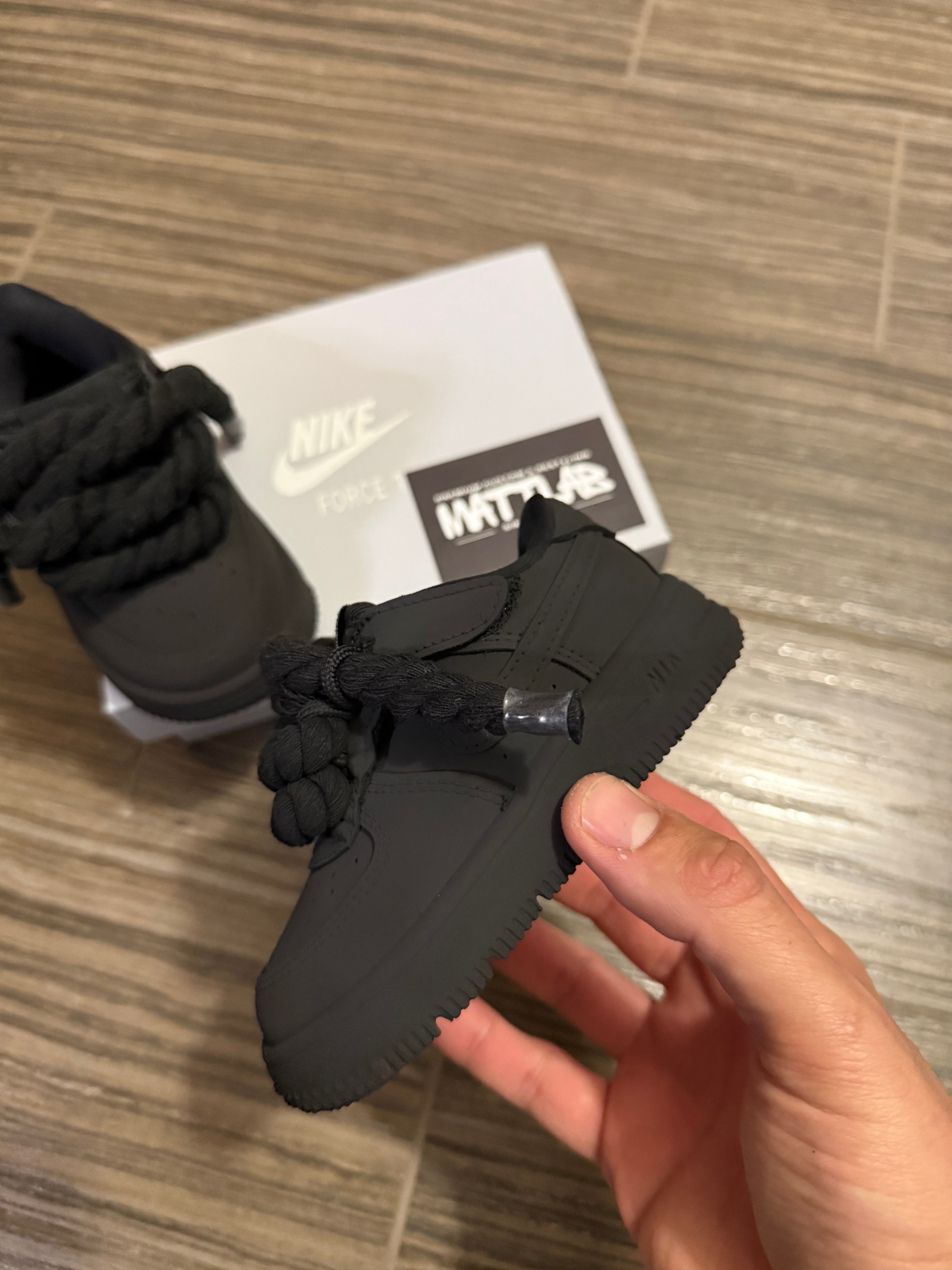 🖤 Air Force 1 Baby Nero Opaco