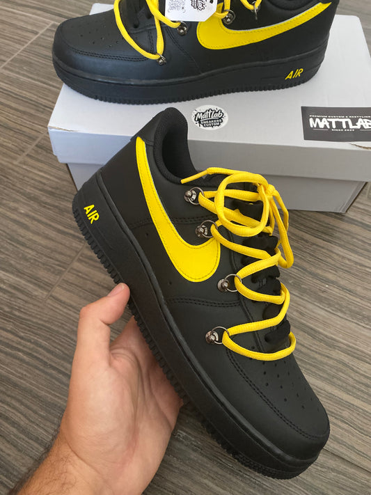 🟡 Air Force 1 Custom “Black & Yellow” 🖤