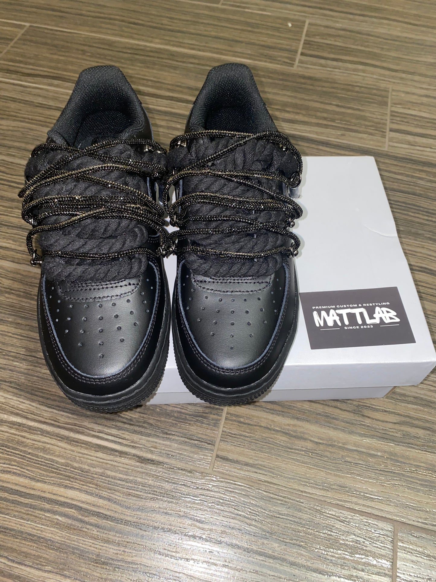 🖤Airforce 1 Custom Black Swarovski 💎✨