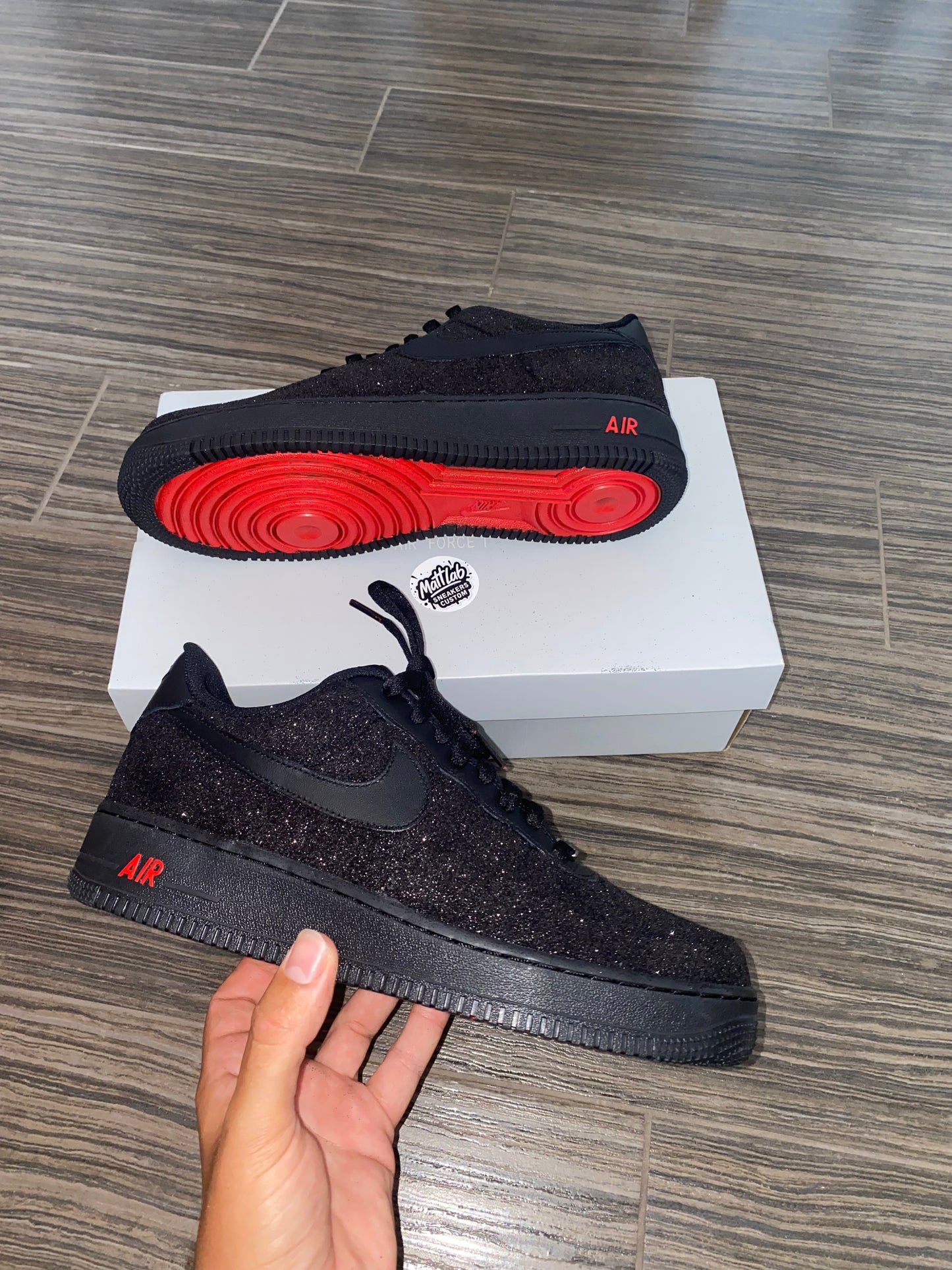 Airforce Glitter Red Sole ❤️✨