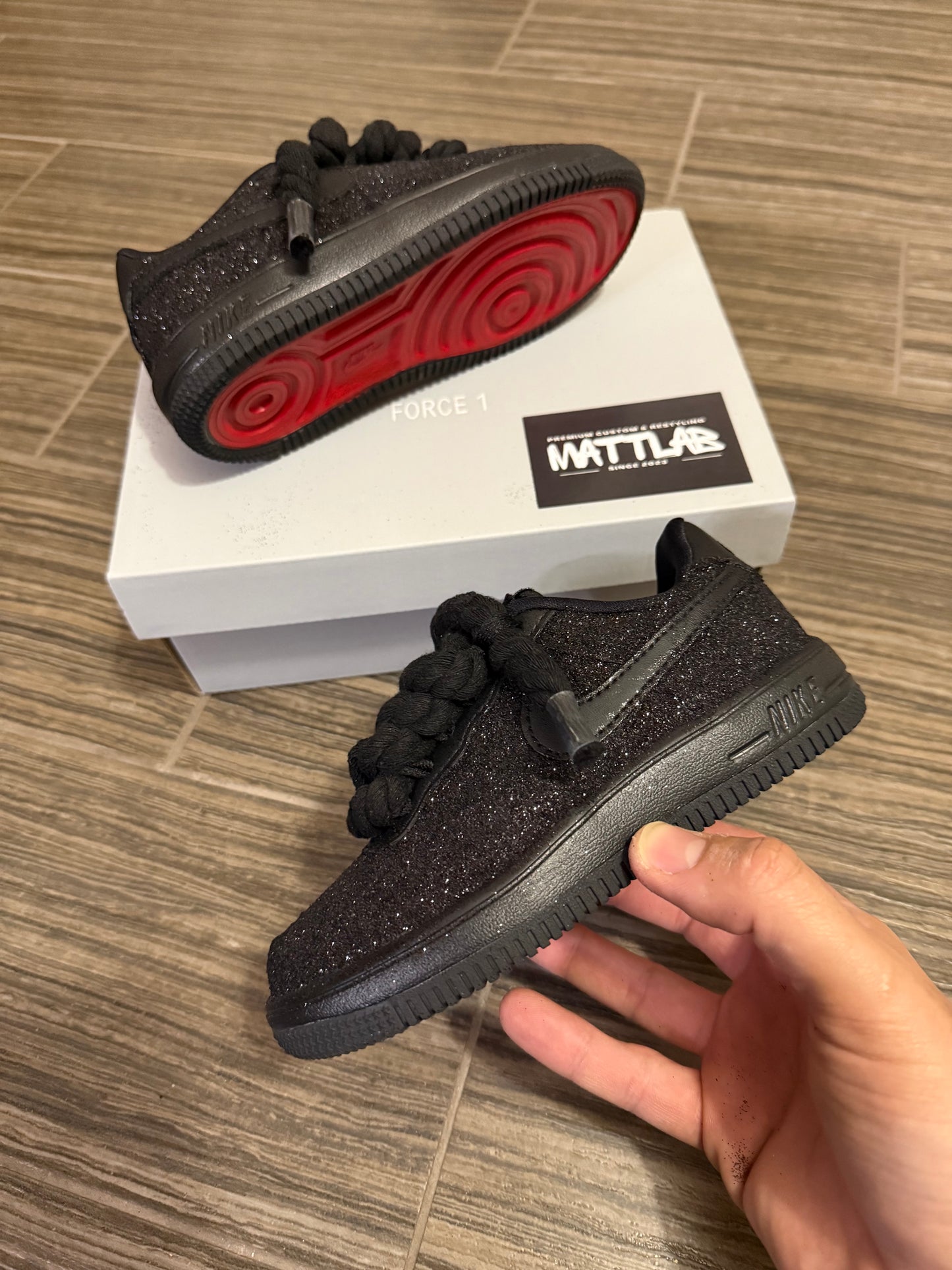 Airforce Glitter Kids Rope Laces