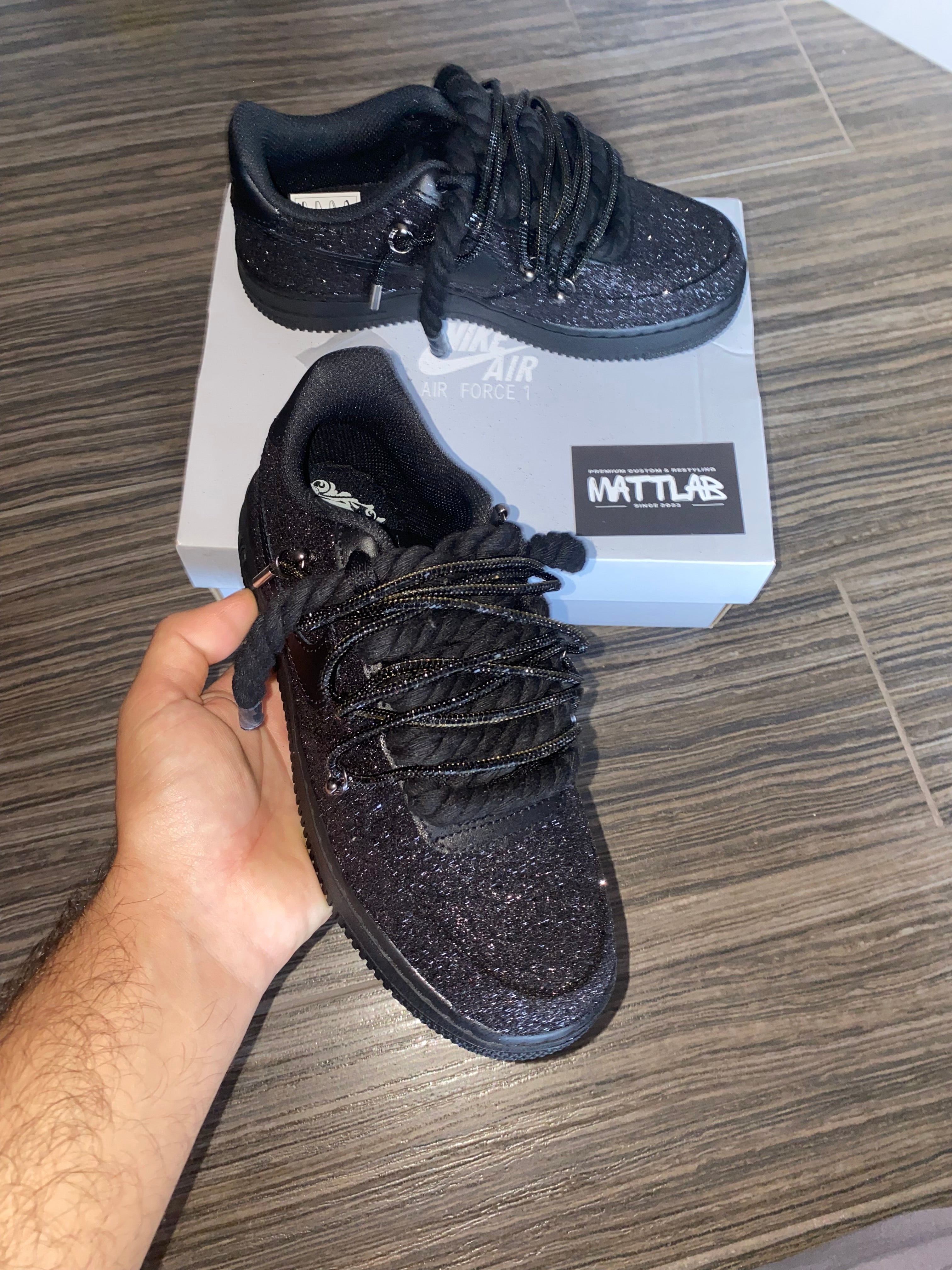 Air Force Glitter Black ✨