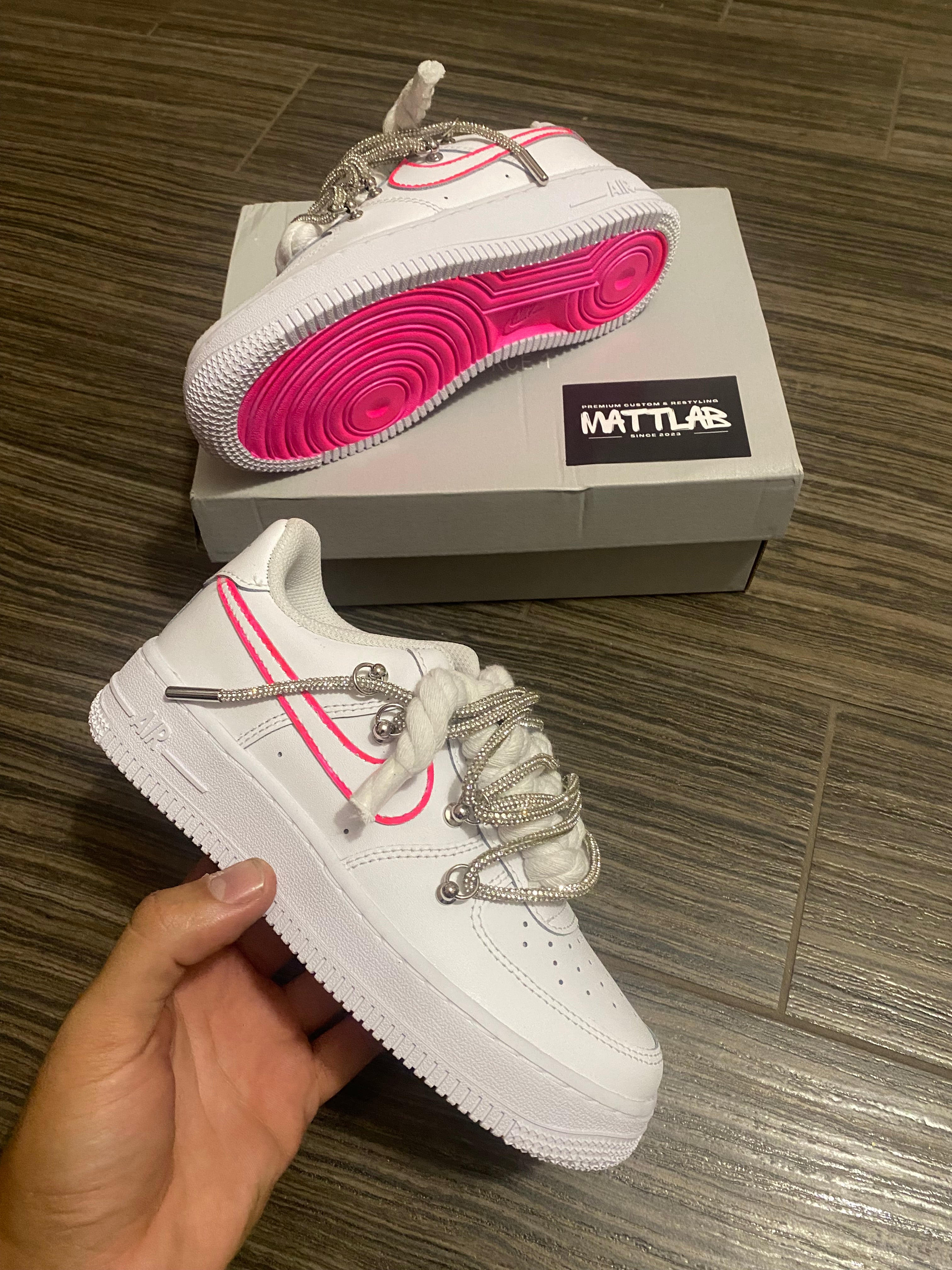 ✨Airforce 1 Swarovski Pink 💖