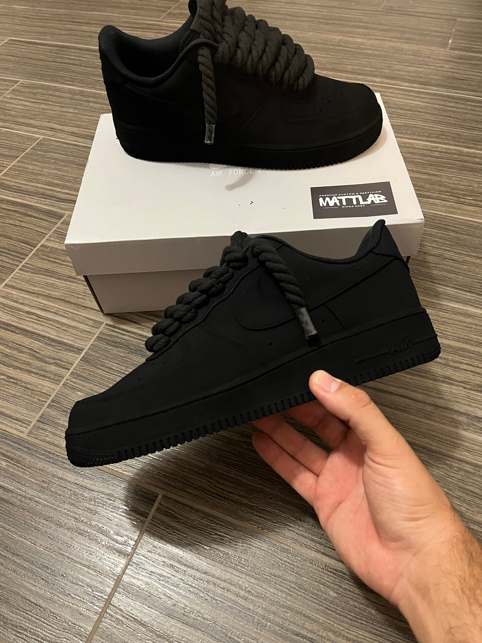 ⚫️ Air Force 1 Custom “Black Shadow”