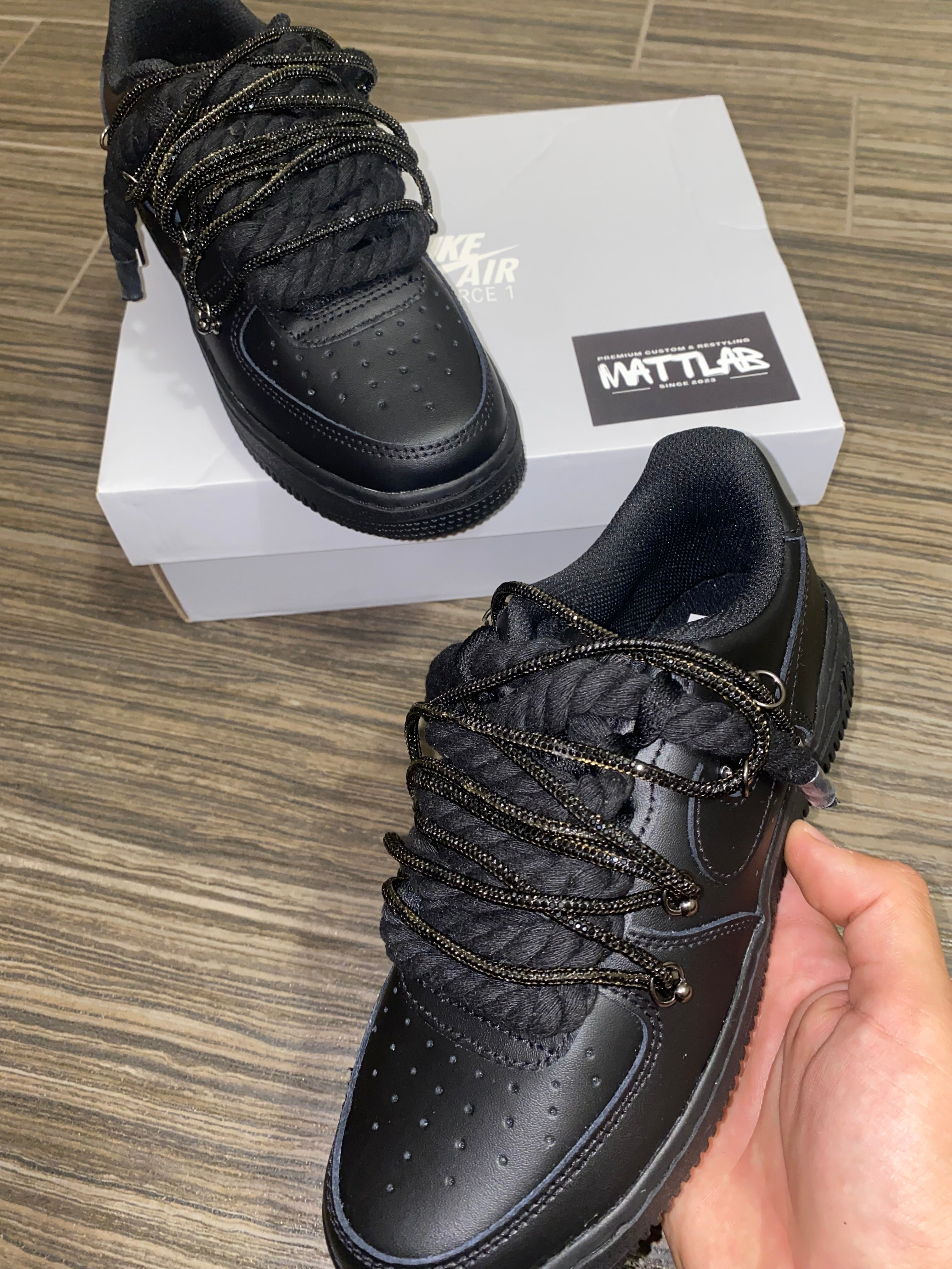 Airforce 1 Custom Black Swarovski 💎✨
