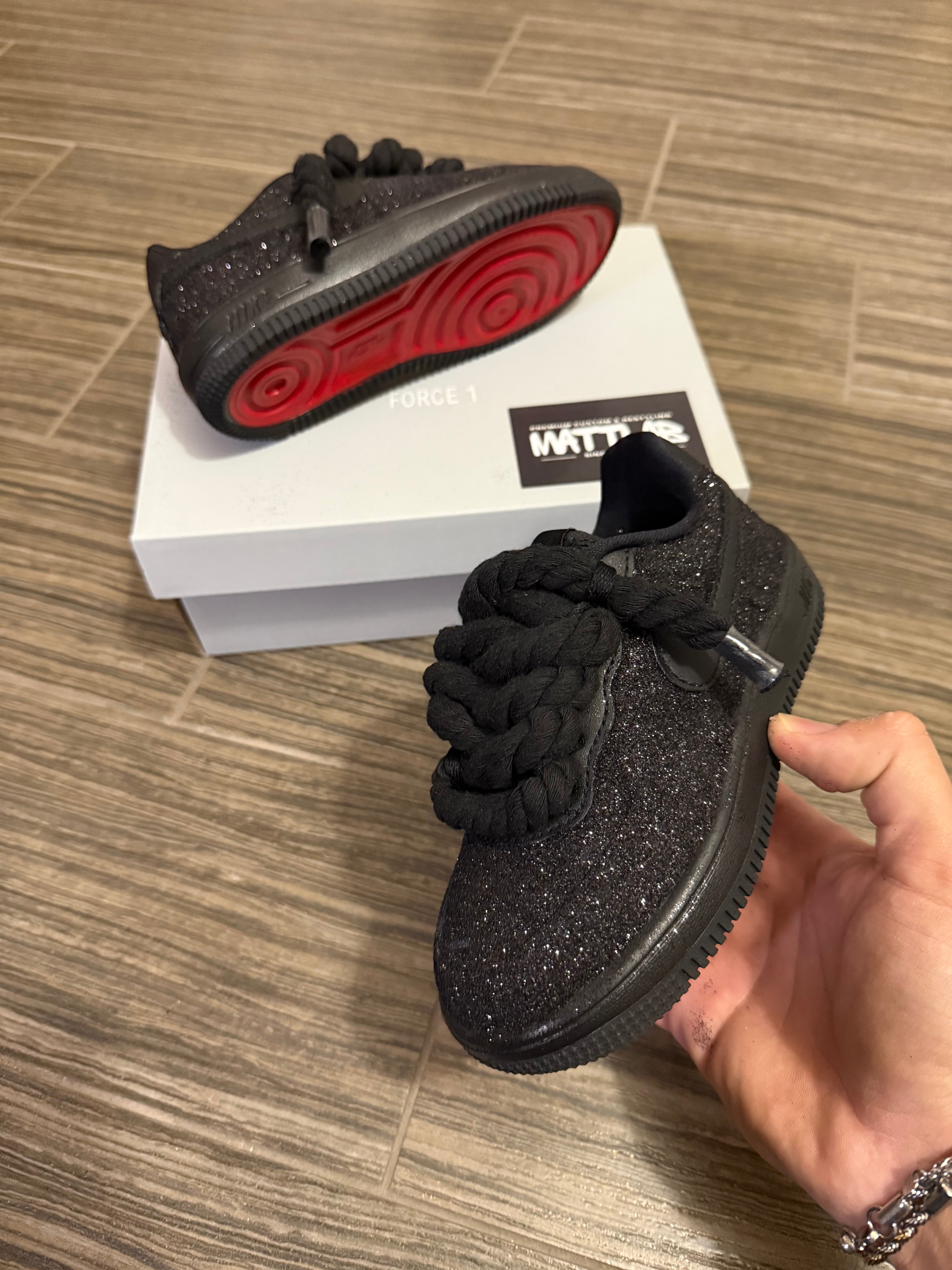 Airforce Glitter Kids Rope Laces