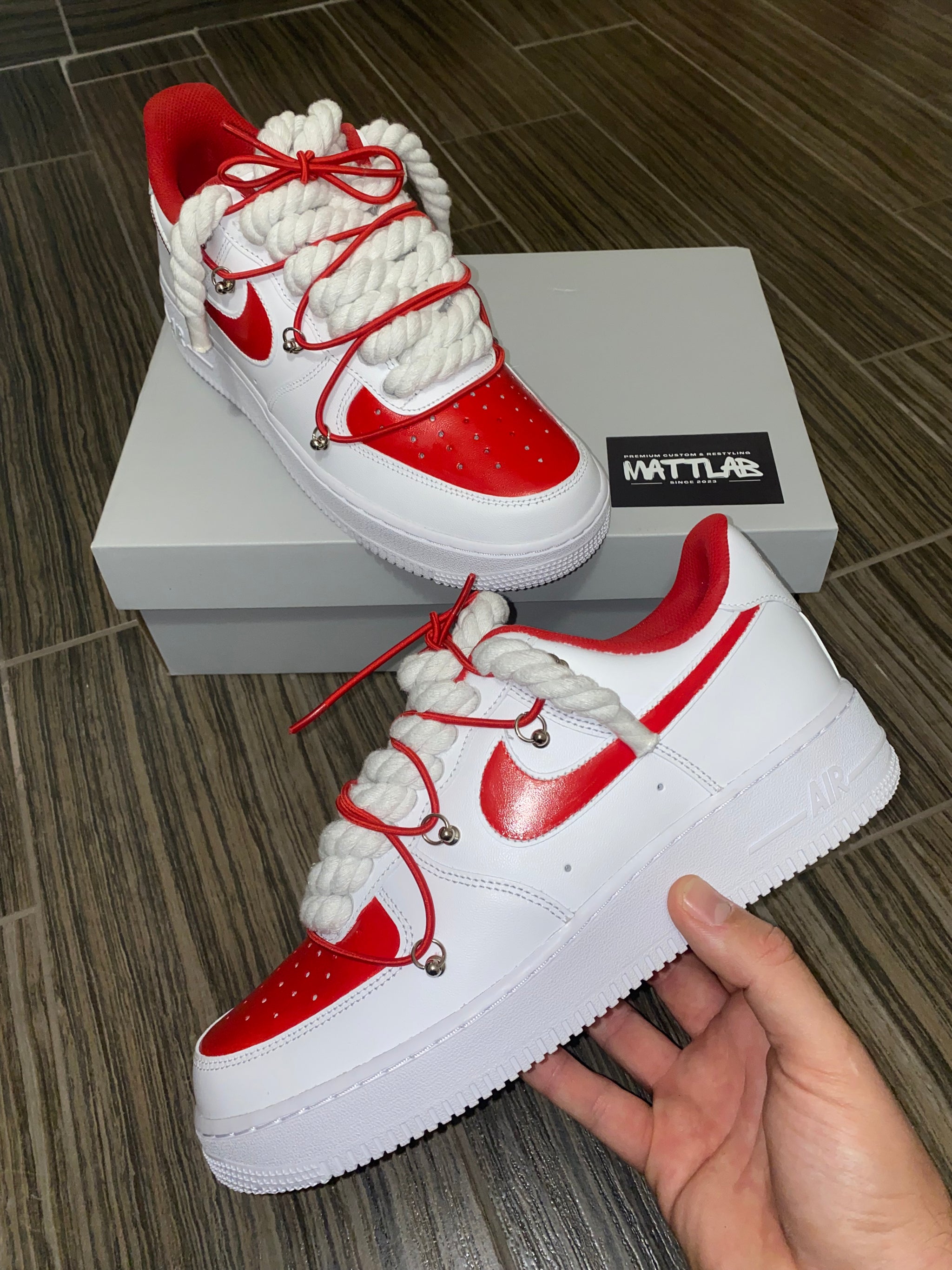 🔴 Air Force 1 Custom “Red Control” ⚪