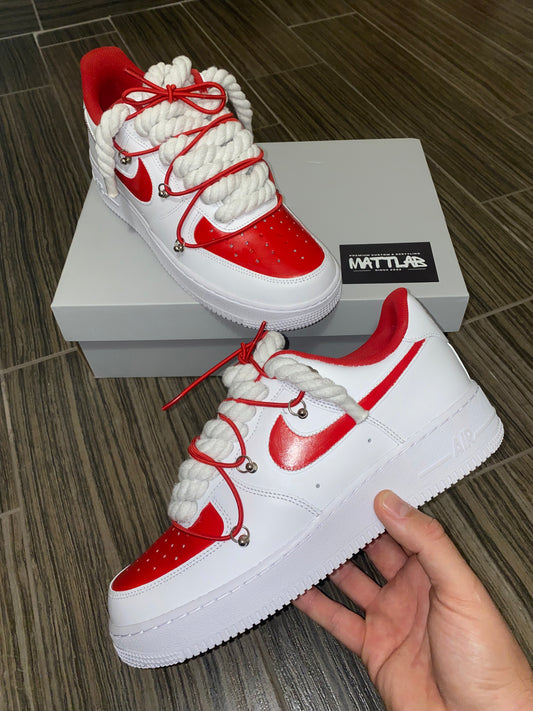 🔴 Air Force 1 Custom “Red Control” ⚪
