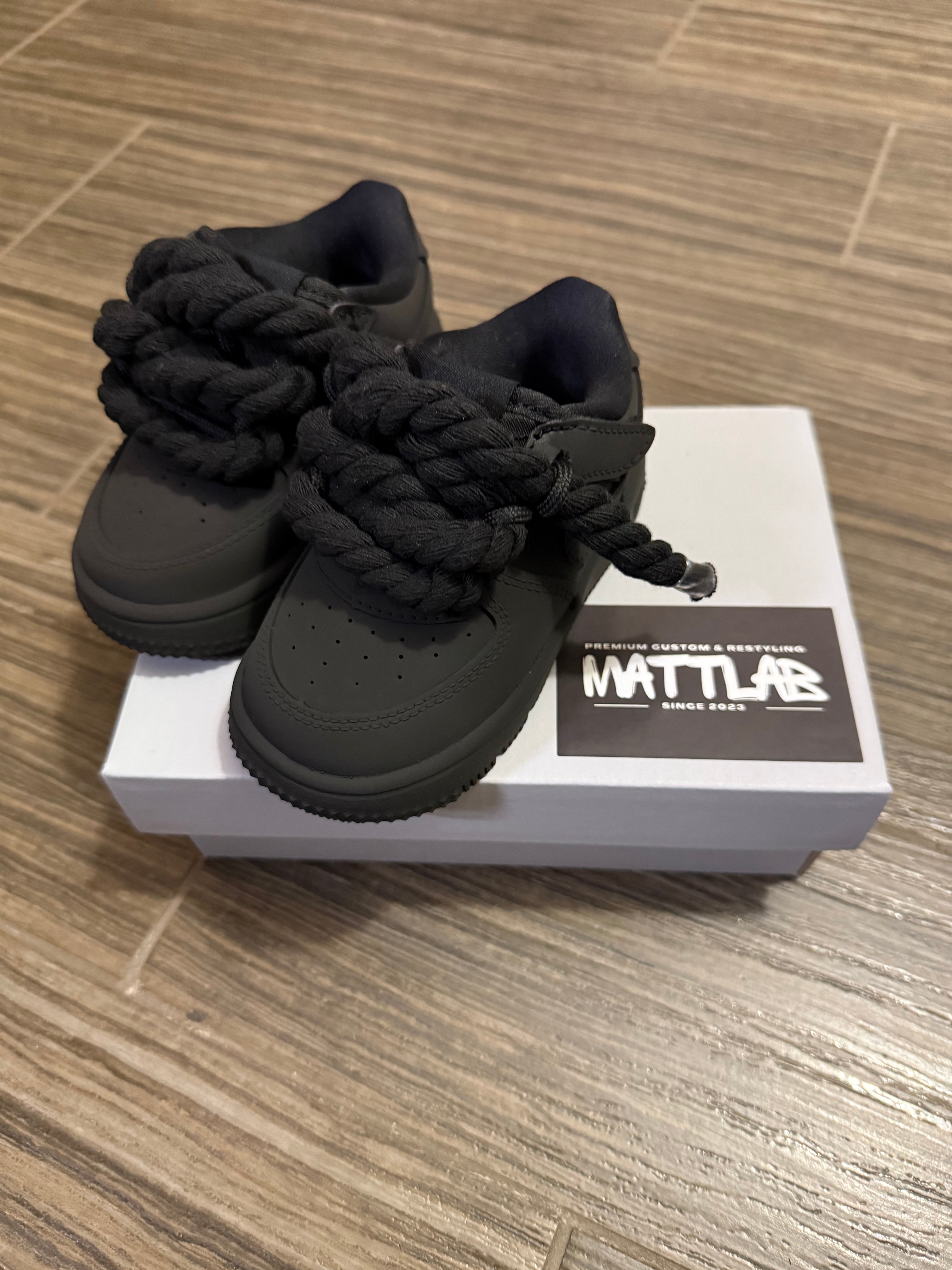 🖤 Air Force 1 Baby Nero Opaco