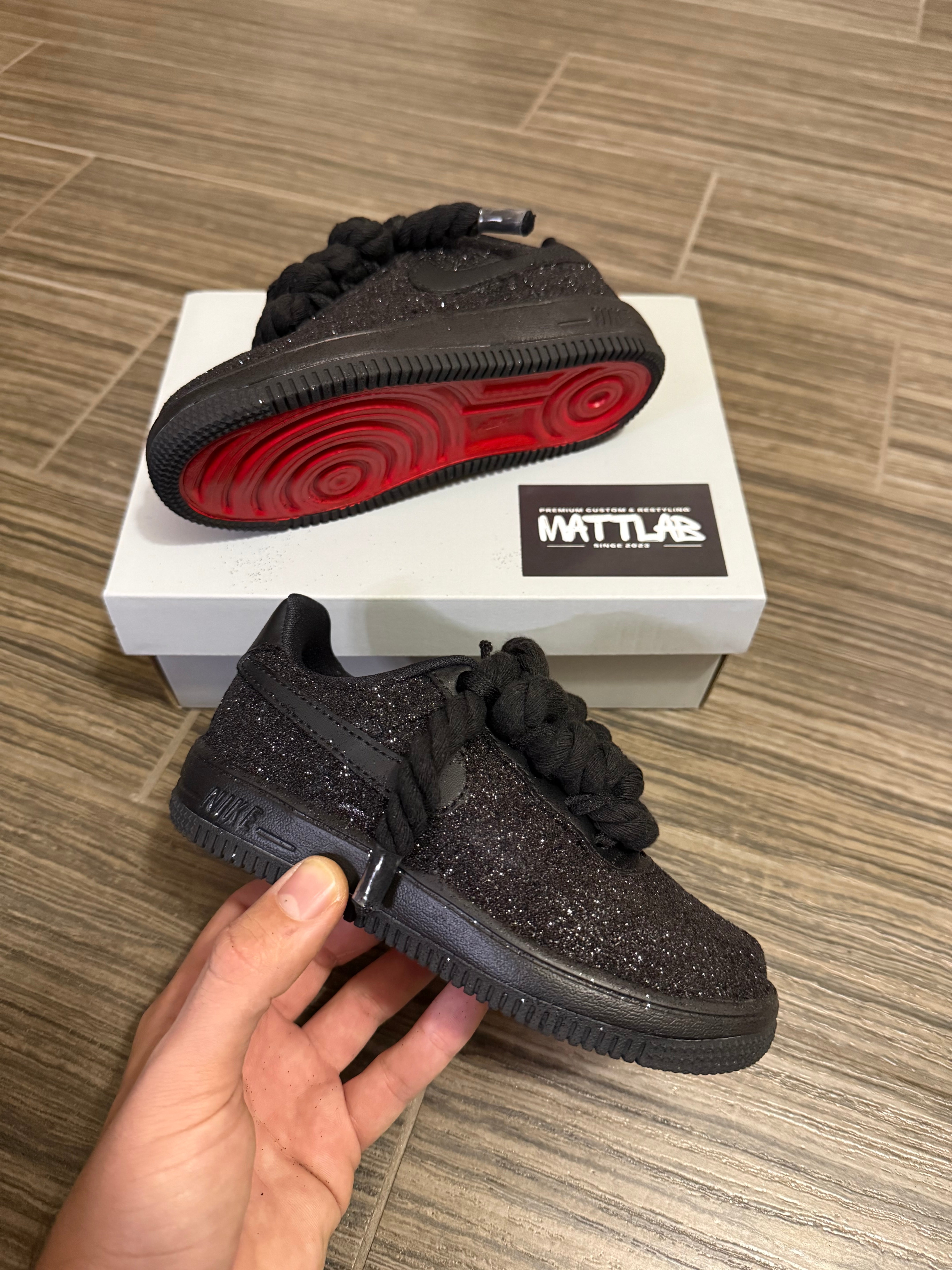 Airforce Glitter Kids Rope Laces