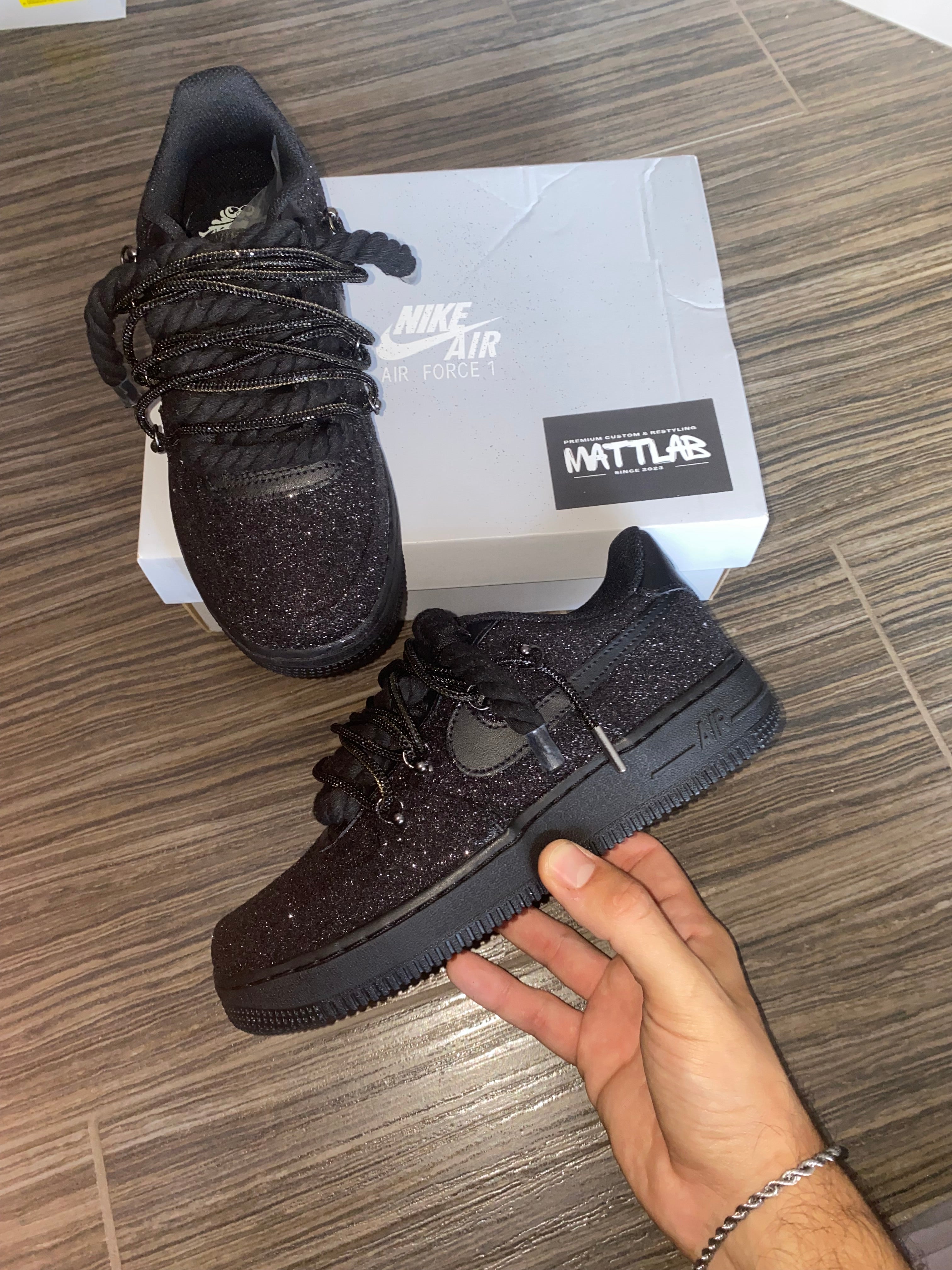 Air Force Glitter Black ✨