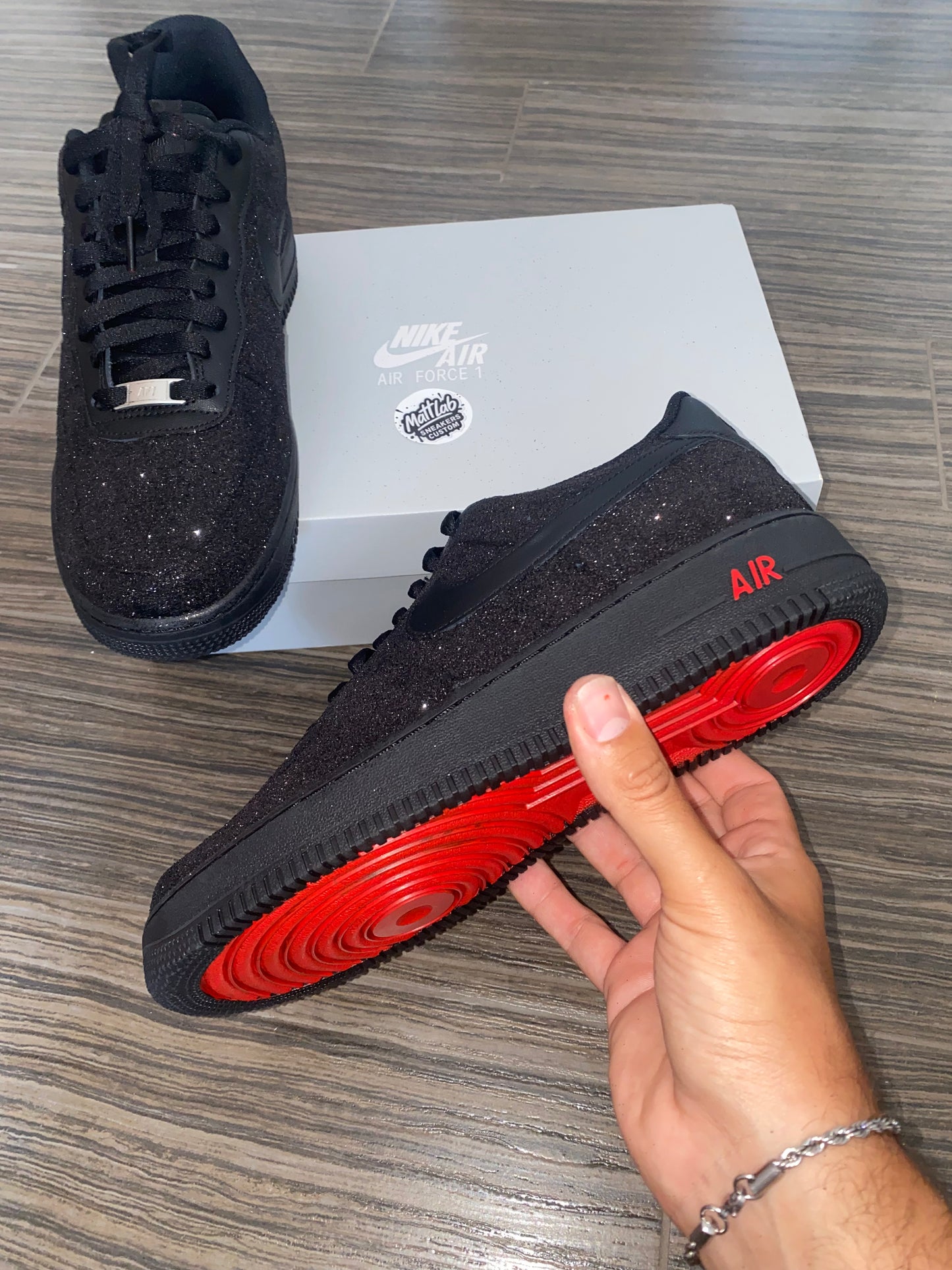 Airforce Glitter Red Sole ❤️✨