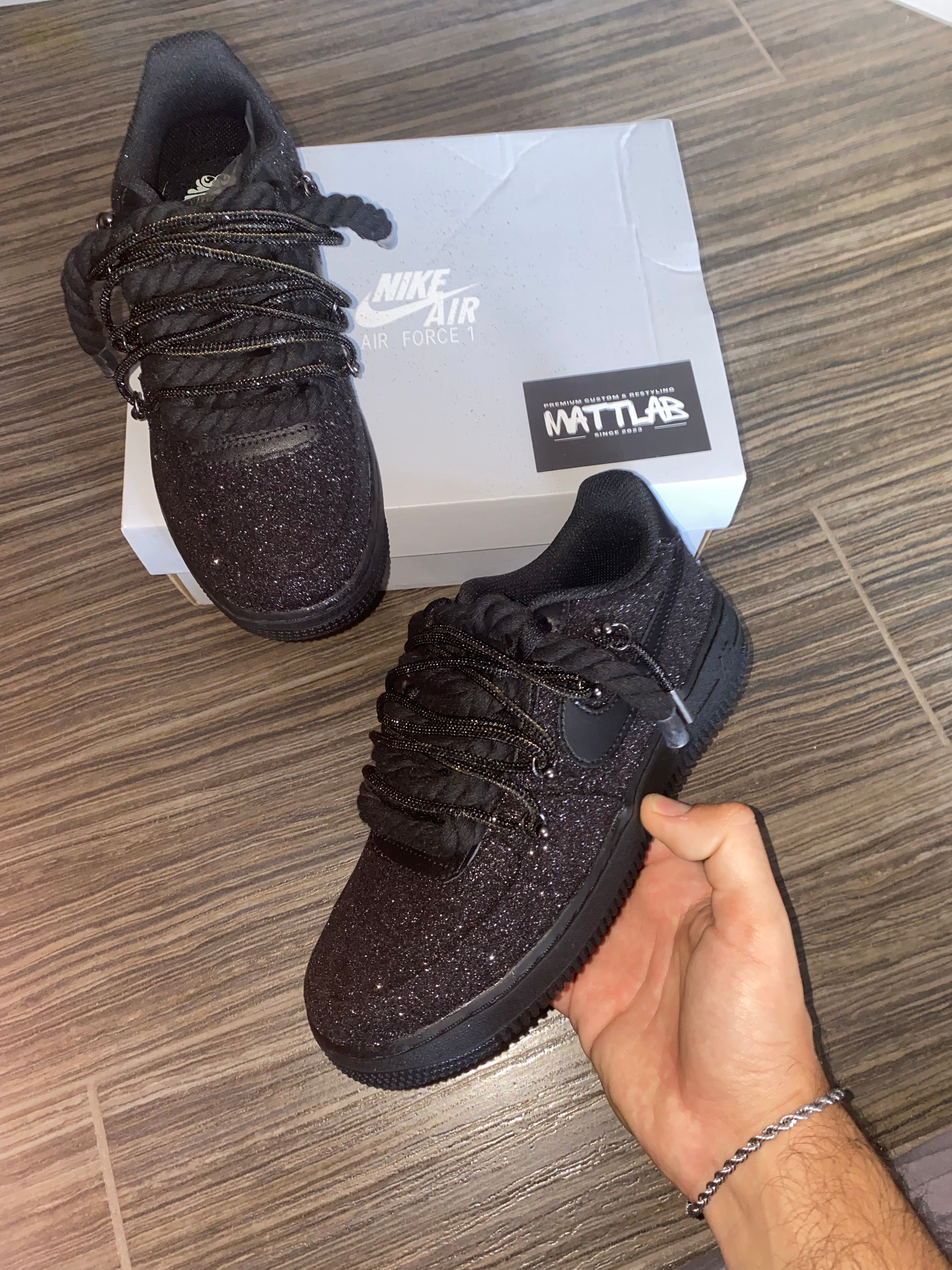 Air Force Glitter Black ✨