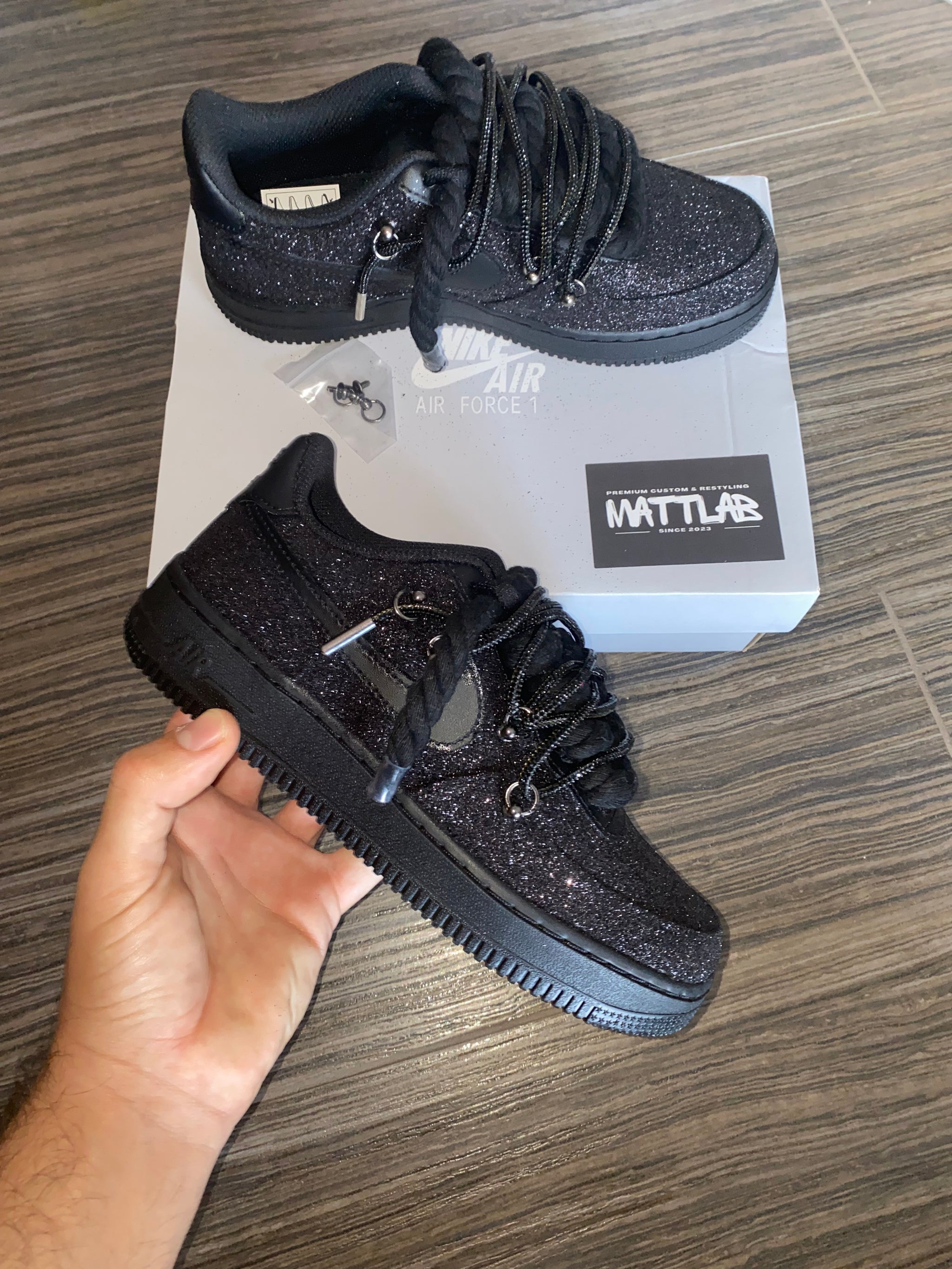 Air Force Glitter Black ✨