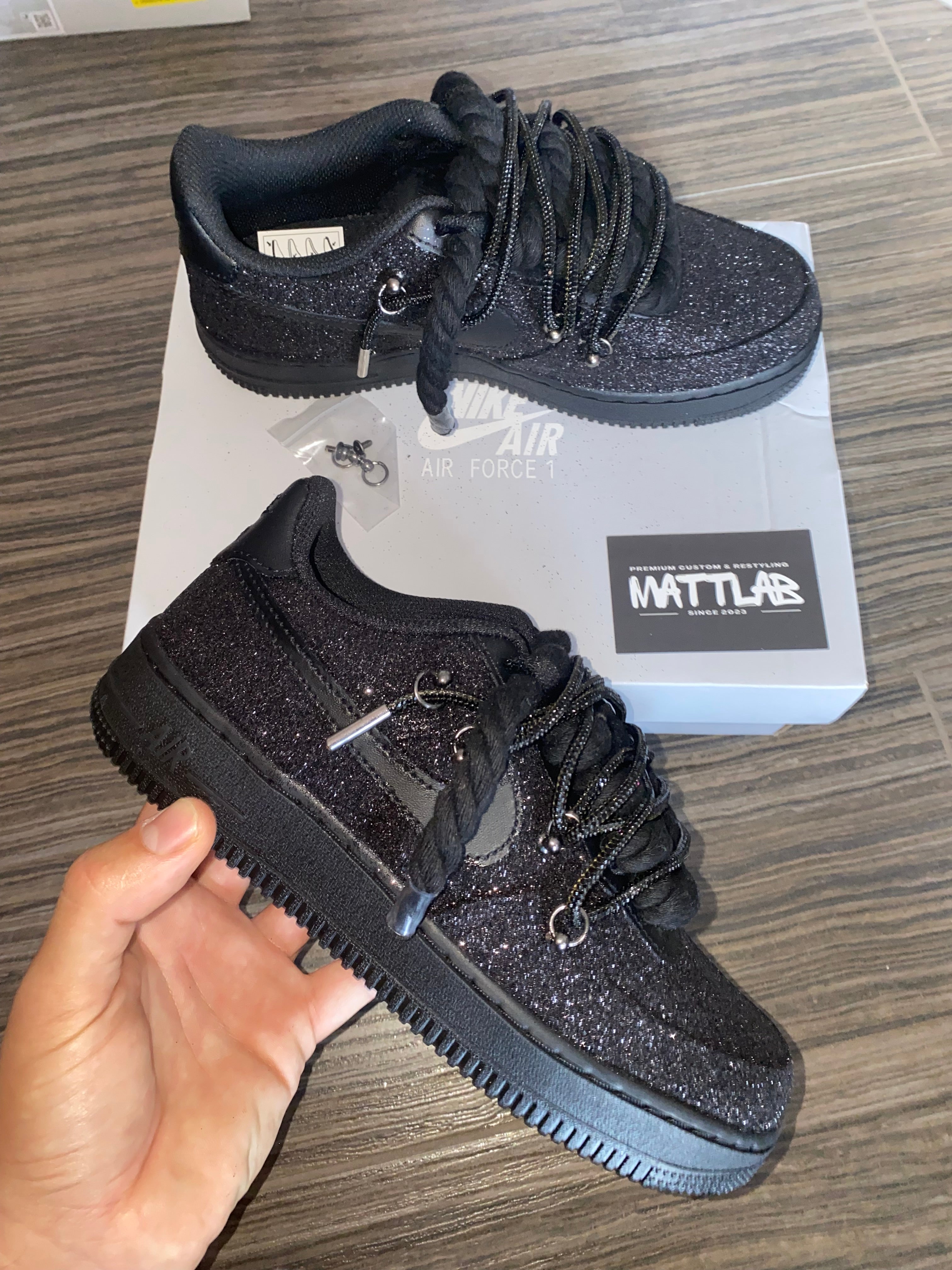 Air Force Glitter Black ✨