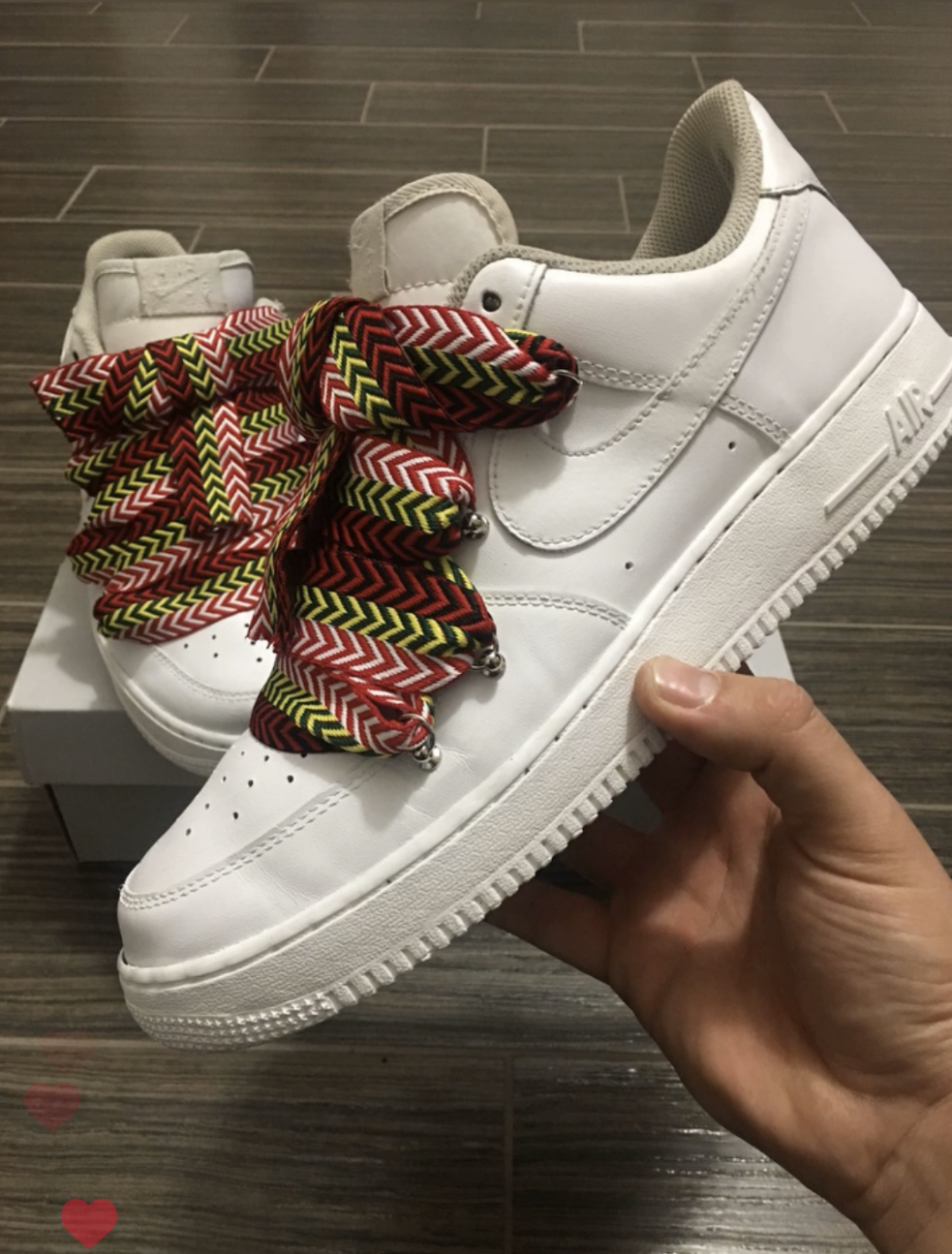 🔴 Air Force 1 Overlace – Red, Black & Yellow”